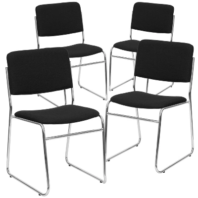 Flash Furniture 4 Pack HERCULES Series 500 Lb. Capacity High Density Stacking Chair With Sled Base 3 Flash Furniture 4 Pack HERCULES Series 500 Lb. Capacity High Density Stacking Chair With Sled Base - Image 3