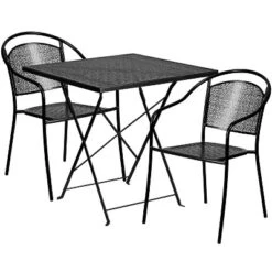 Flash Furniture Oia Commercial Grade 28" Square Indoor-Outdoor Steel Folding Patio Table Set With 2 Round Back Chairs 9 Flash Furniture Oia Commercial Grade 28" Square Indoor-Outdoor Steel Folding Patio Table Set With 2 Round Back Chairs -Furniture GUEST 68c37121 8633 4f06 a77e 574c1e996cf5