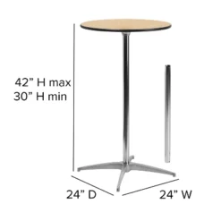 Flash Furniture 24'' Round Wood Cocktail Table With 30'' And 42'' Columns 12 Flash Furniture 24'' Round Wood Cocktail Table With 30'' And 42'' Columns -Furniture GUEST 68dae902 7191 46ac acc0 daccc103016c