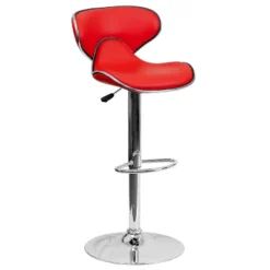 Flash Furniture Contemporary Cozy Mid-Back Vinyl Adjustable Height Barstool With Chrome Base 26 Flash Furniture Contemporary Cozy Mid-Back Vinyl Adjustable Height Barstool With Chrome Base -Furniture GUEST 68e79964 87df 479f ba6b 176e5e2480d9