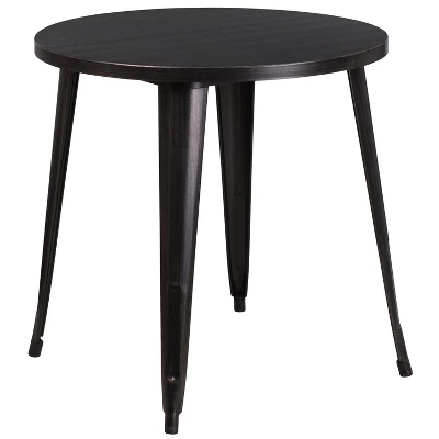 Flash Furniture Commercial Grade 30" Round Metal Indoor-Outdoor Table 13 Flash Furniture Commercial Grade 30" Round Metal Indoor-Outdoor Table - Image 13