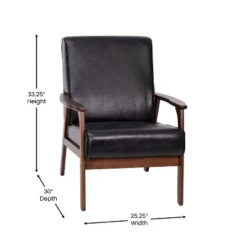 Flash Furniture Langston Commercial Grade Upholstered Mid Century Modern Arm Chair With Wooden Frame And Arms -Furniture GUEST 6a5ee24c e66d 43b3 8ded cbcc483f70ce