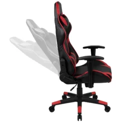 Flash Furniture X20 Gaming Chair Racing Office Ergonomic Computer PC Adjustable Swivel Chair With Fully Reclining Back In Red LeatherSoft -Furniture GUEST 6b4133cd cb7c 4562 a68c 6ab4a058a17b