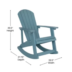Flash Furniture Savannah All-Weather Poly Resin Wood Adirondack Rocking Chair With Rust Resistant Stainless Steel Hardware - Set Of 2 17 Flash Furniture Savannah All-Weather Poly Resin Wood Adirondack Rocking Chair With Rust Resistant Stainless Steel Hardware - Set Of 2 -Furniture GUEST 6b5df349 9ca3 43e4 8cf6 5f4857d21afd