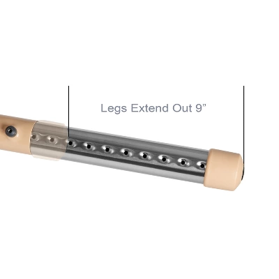 Flash Furniture 25.125"W X 35.5"L Crescent Natural Plastic Height Adjustable Activity Table 4 Flash Furniture 25.125"W X 35.5"L Crescent Natural Plastic Height Adjustable Activity Table - Image 4