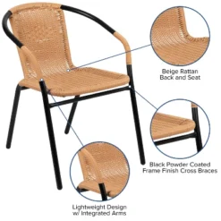 Flash Furniture 2 Pack Rattan Indoor-Outdoor Restaurant Stack Chair 28 Flash Furniture 2 Pack Rattan Indoor-Outdoor Restaurant Stack Chair -Furniture GUEST 6d01a594 6309 4deb 896b 5056fa9900f9