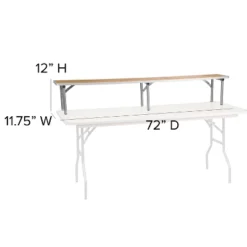 Flash Furniture 72'' X 12'' X 12'' Birchwood Bar Top Riser With Silver Legs 10 Flash Furniture 72'' X 12'' X 12'' Birchwood Bar Top Riser With Silver Legs -Furniture GUEST 6d1fde3b 7812 470e b09c 02e9d6f58883