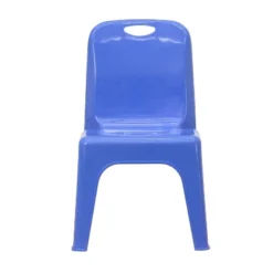 Flash Furniture 2 Pack Blue Plastic Stackable School Chair With Carrying Handle And 11" Seat Height -Furniture GUEST 6d2f4d4f a338 4856 8e75 f94baddc9b40