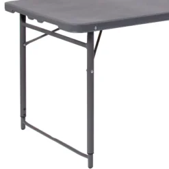 Flash Furniture 4-Foot Height Adjustable Bi-Fold Dark Gray Plastic Folding Table With Carrying Handle 15 Flash Furniture 4-Foot Height Adjustable Bi-Fold Dark Gray Plastic Folding Table With Carrying Handle -Furniture GUEST 6d980526 4ae5 43a8 ae46 e8d8ca3ebba6
