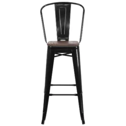 Flash Furniture 30" High Metal Barstool With Back And Wood Seat 23 Flash Furniture 30" High Metal Barstool With Back And Wood Seat -Furniture GUEST 6d9dba92 0fcc 4b2f 8e41 011a909193cb