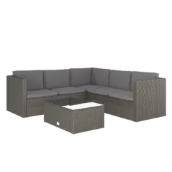 Flash Furniture Roan Indoor/Outdoor L-Shaped Sectional With Coffee Table In Wicker PE Rattan With Cushions 19 Flash Furniture Roan Indoor/Outdoor L-Shaped Sectional With Coffee Table In Wicker PE Rattan With Cushions -Furniture GUEST 6e1b9f53 a47b 4e43 b77a 8395c659321c