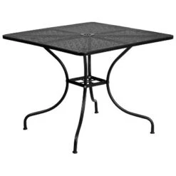 Flash Furniture Oia Commercial Grade 35.5" Square Indoor-Outdoor Steel Patio Table With Umbrella Hole 19 Flash Furniture Oia Commercial Grade 35.5" Square Indoor-Outdoor Steel Patio Table With Umbrella Hole -Furniture GUEST 6e4085d8 7588 4c56 b2cc 3bdcf22cb887