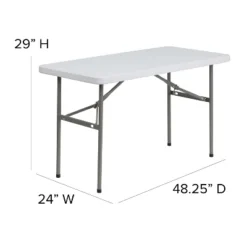 Flash Furniture Elon 4-Foot Granite White Plastic Folding Table - Set Of 5 -Furniture GUEST 6e7af00b 5896 448f a941 2b2903dd8ee3