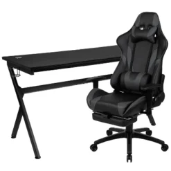 Flash Furniture Gaming Desk And Footrest Reclining Gaming Chair Set - Cup Holder/Headphone Hook/Removable Mouse Pad Top/Wire Management 30 Flash Furniture Gaming Desk And Footrest Reclining Gaming Chair Set - Cup Holder/Headphone Hook/Removable Mouse Pad Top/Wire Management -Furniture GUEST 6f5a5a4b 24c5 4368 b0e3 921e8b3e9038