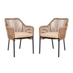 Flash Furniture Kallie Set Of 2 Aluminum Framed Stackable All-Weather Woven Club Chairs With Rounded Arms & Zippered Seat Cushions 26 Flash Furniture Kallie Set Of 2 Aluminum Framed Stackable All-Weather Woven Club Chairs With Rounded Arms & Zippered Seat Cushions -Furniture GUEST 6f64f9b1 4522 4623 bd3f b895c8aeedef