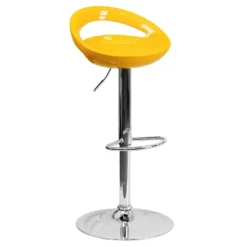 Flash Furniture Contemporary Plastic Adjustable Height Barstool With Rounded Cutout Back And Chrome Base 28 Flash Furniture Contemporary Plastic Adjustable Height Barstool With Rounded Cutout Back And Chrome Base -Furniture GUEST 6ff375f9 eecc 429e 896a 3b9e55077973