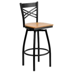 Flash Furniture Black ''X'' Back Swivel Metal Barstool -Furniture GUEST 70cd67a8 146e 453e aad0 9eec794aadf1