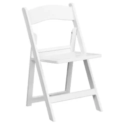 Flash Furniture 2 Pack HERCULES Series 1000 Lb. Capacity White Resin Folding Chair With Slatted Seat -Furniture GUEST 7177dc1d 4be3 44b7 9313 d2b23e63dd57