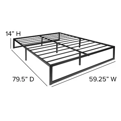 Flash Furniture 14 Inch Metal Platform Bed Frame With 12 Inch Pocket Spring Mattress In A Box And 3 Inch Cool Gel Memory Foam Topper 9 Flash Furniture 14 Inch Metal Platform Bed Frame With 12 Inch Pocket Spring Mattress In A Box And 3 Inch Cool Gel Memory Foam Topper - Image 9