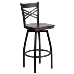 Flash Furniture Black ''X'' Back Swivel Metal Barstool -Furniture GUEST 71febcb1 813e 4dbc 91af 1d3969db4b5c