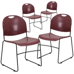 Flash Furniture 4 Pack HERCULES Series 880 Lb. Capacity Ultra-Compact Stack Chair With Metal Frame 7 Flash Furniture 4 Pack HERCULES Series 880 Lb. Capacity Ultra-Compact Stack Chair With Metal Frame -Furniture GUEST 72093e2e 6c8c 4930 866b e3c14f068be6