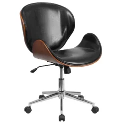Flash Furniture Mid-Back Wood Conference Office Chair With LeatherSoft Seat -Furniture GUEST 7275baee f6cf 4462 b1e5 ad07377e5387
