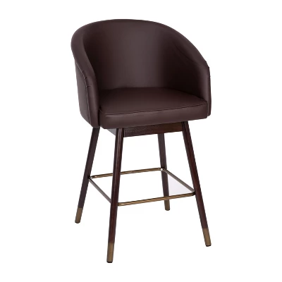 Flash Furniture Margo Commercial Grade Mid-Back Modern Barstool With Beechwood Legs And Curved Back 3 Flash Furniture Margo Commercial Grade Mid-Back Modern Barstool With Beechwood Legs And Curved Back - Image 3