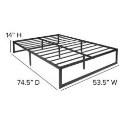 Flash Furniture 14 Inch Metal Platform Bed Frame With 10 Inch Pocket Spring Mattress In A Box (No Box Spring Required) -Furniture GUEST 742b458b d1bc 4a58 93a0 b3955839e0ec