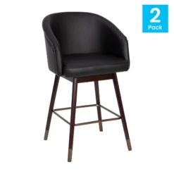 Flash Furniture Margo Commercial Grade Mid-Back Modern Barstool With Beechwood Legs And Curved Back - Set Of 2 24 Flash Furniture Margo Commercial Grade Mid-Back Modern Barstool With Beechwood Legs And Curved Back - Set Of 2 -Furniture GUEST 7441e761 df12 4adc a354 ae38cff17c62