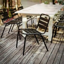 Flash Furniture Lila Aluminum Commercial Indoor-Outdoor Armless Restaurant Stack Chair With Triple Slat Back 16 Flash Furniture Lila Aluminum Commercial Indoor-Outdoor Armless Restaurant Stack Chair With Triple Slat Back -Furniture GUEST 745be7f9 1236 4e74 a5ea e44cf5814b0f