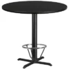 Flash Furniture 42'' Round Black Laminate Table Top With 33'' X 33'' Bar Height Table Base And Foot Ring