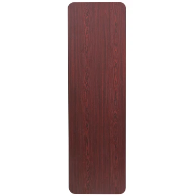 Flash Furniture 5-Foot Mahogany Melamine Laminate Folding Training Table 6 Flash Furniture 5-Foot Mahogany Melamine Laminate Folding Training Table - Image 6