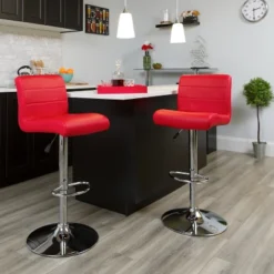 Flash Furniture Contemporary Vinyl Adjustable Height Barstool With Rolled Seat And Chrome Base 33 Flash Furniture Contemporary Vinyl Adjustable Height Barstool With Rolled Seat And Chrome Base -Furniture GUEST 771aa60f 16d4 4d14 a697 672c094bc6ed