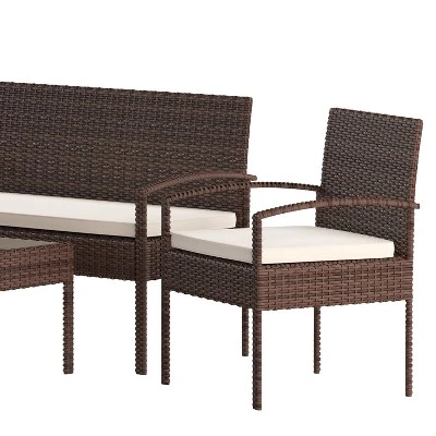 Flash Furniture Aransas Series 4 Piece Patio Set With Steel Frame And Cushions 9 Flash Furniture Aransas Series 4 Piece Patio Set With Steel Frame And Cushions - Image 9