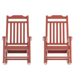 Flash Furniture Set Of 2 Winston All-Weather Faux Wood Rocking Chair -Furniture GUEST 77dff014 4a82 49fd 8d19 ea48541871ea