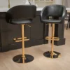 Flash Furniture Contemporary Vinyl Adjustable Height Barstool With Rounded Mid-Back, Set Of 2