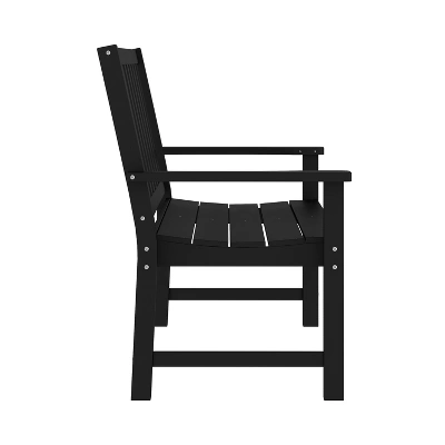 Flash Furniture Ellsworth Commercial Grade All Weather Indoor/Outdoor Recycled HDPE Bench With Contoured Seat 6 Flash Furniture Ellsworth Commercial Grade All Weather Indoor/Outdoor Recycled HDPE Bench With Contoured Seat - Image 6