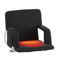 Flash Furniture Malta Portable Heated Reclining Stadium Chair With Armrests, Padded Back & Heated Seat With Dual Storage Pockets And Backpack Straps -Furniture GUEST 78541cb4 7d2e 44d1 8c7b c6b1f6bef478