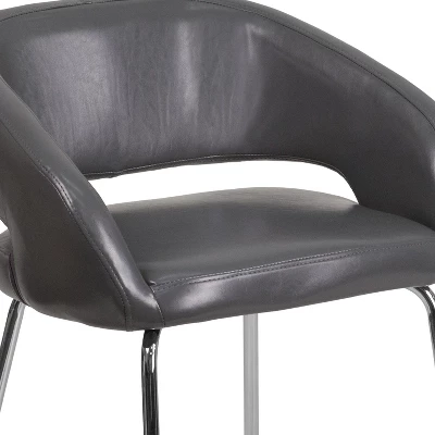 Flash Furniture Fusion Series Contemporary LeatherSoft Side Reception Chair With Chrome Legs 6 Flash Furniture Fusion Series Contemporary LeatherSoft Side Reception Chair With Chrome Legs - Image 6
