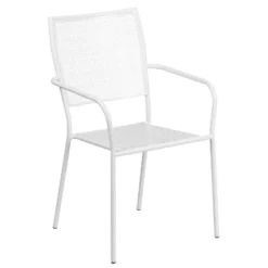 Flash Furniture Commercial Grade Indoor-Outdoor Steel Patio Arm Chair With Square Back -Furniture GUEST 78f7f184 bf91 4aef ab03 fa21ce30192f