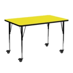 Flash Furniture Mobile 24''W X 48''L Rectangular HP Laminate Activity Table - Standard Height Adjustable Legs 7 Flash Furniture Mobile 24''W X 48''L Rectangular HP Laminate Activity Table - Standard Height Adjustable Legs -Furniture GUEST 79abf887 5fa3 458a 82da 1f6fd8d3fcfd