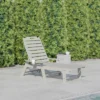 Flash Furniture Monterey Adjustable Adirondack Lounger With Cup Holder- All-Weather Indoor/Outdoor HDPE Lounge Chair
