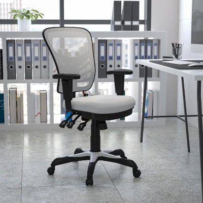 Flash Furniture Mid-Back Mesh Multifunction Executive Swivel Ergonomic Office Chair With Adjustable Arms 1 Flash Furniture Mid-Back Mesh Multifunction Executive Swivel Ergonomic Office Chair With Adjustable Arms