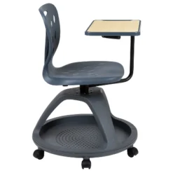 Flash Furniture Dark Gray Mobile Desk Chair With 360 Degree Tablet Rotation And Under Seat Storage Cubby -Furniture GUEST 7a941fc3 83b4 44e5 bb17 710214ce6427