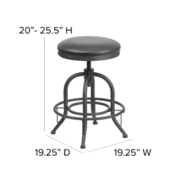 Flash Furniture 24'' Counter Height Stool With Swivel Lift Black LeatherSoft Seat -Furniture GUEST 7ad84234 3063 4468 9b85 a258767e598c