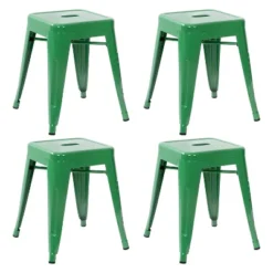 Flash Furniture 18" Table Height Stool, Stackable Backless Metal Indoor Dining Stool, Commercial Grade Restaurant Stool - Set Of 4 -Furniture GUEST 7c9e63f9 c5d8 4757 9041 1c8d277e9a56