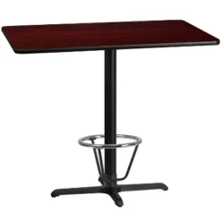 Flash Furniture 30'' X 48'' Rectangular Laminate Table Top With 23.5'' X 29.5'' Bar Height Table Base And Foot Ring 8 Flash Furniture 30'' X 48'' Rectangular Laminate Table Top With 23.5'' X 29.5'' Bar Height Table Base And Foot Ring -Furniture GUEST 7d53c157 1668 49f2 b736 943ec2a58f91