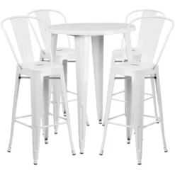 Flash Furniture Commercial Grade 30" Round Metal Indoor-Outdoor Bar Table Set With 4 Cafe Stools 13 Flash Furniture Commercial Grade 30" Round Metal Indoor-Outdoor Bar Table Set With 4 Cafe Stools -Furniture GUEST 7da81b80 4718 4be6 80d9 7a1b4fce50b2