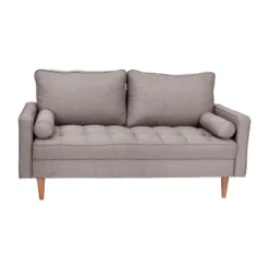 Flash Furniture Hudson Mid-Century Modern Loveseat Sofa With Tufted Upholstery & Solid Wood Legs -Furniture GUEST 7daa8663 aff2 4497 a631 0ecb6c1291f3