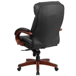 Flash Furniture High Back Black LeatherSoft Executive Ergonomic Office Chair With Synchro-Tilt Mechanism, Mahogany Wood Base And Arms 14 Flash Furniture High Back Black LeatherSoft Executive Ergonomic Office Chair With Synchro-Tilt Mechanism, Mahogany Wood Base And Arms -Furniture GUEST 7dbd341e 86e1 4df0 9e5d 1d1874d0532b